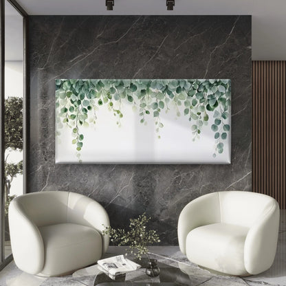 Green Leaves Botanical Wall Art Canvas Office Home Room Framed 120x60cm - Bella Home Decor