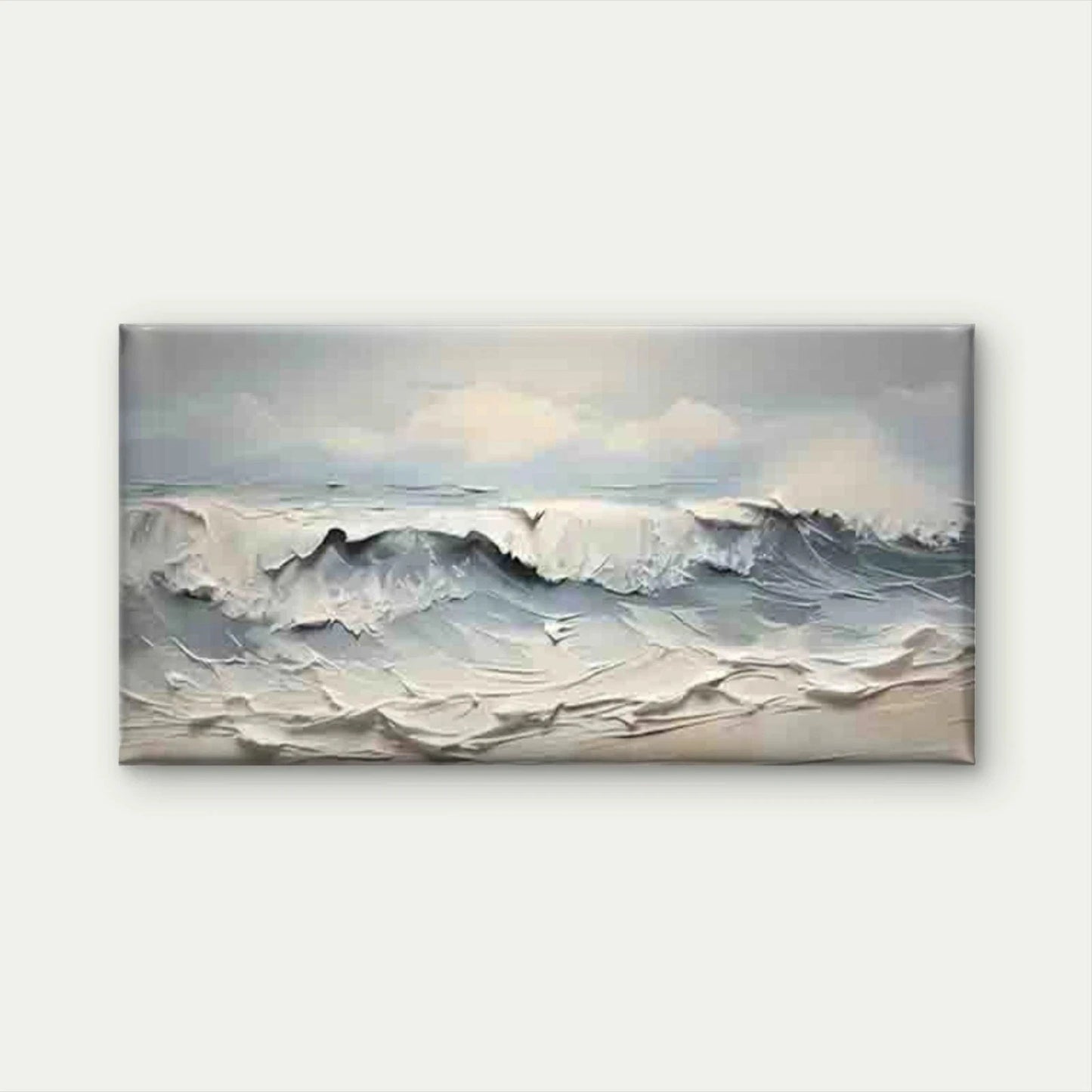 Abstract Ocean Wave Wall Art Canvas Office Home Room Framed 120x60cm
