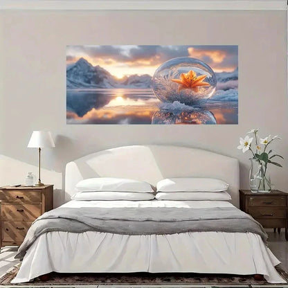 Winter Wonderland Landscape Wall Art Canvas Office Home Room Framed 120x60cm