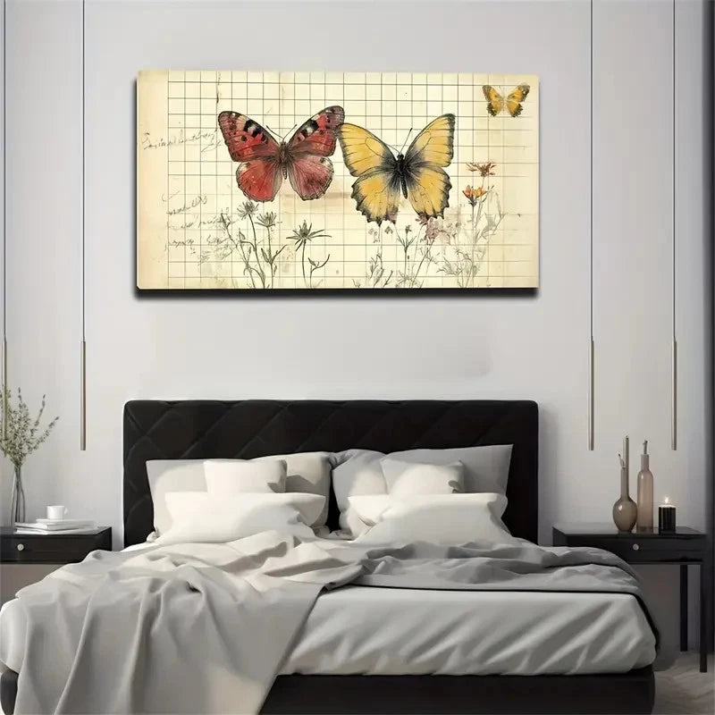 Nostalgic Lattice Background Wall Art Canvas Office Home Room Framed 120x60cm