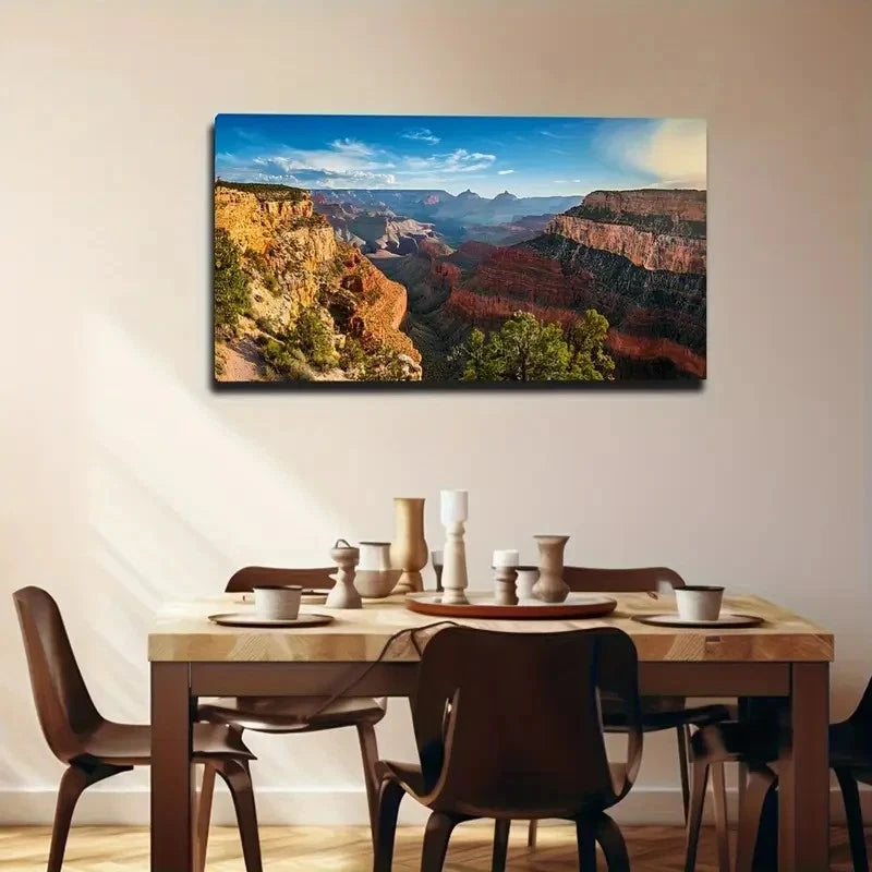 Grand Canyon Landscape Wall Art Canvas Office Home Room Framed 120x60cm