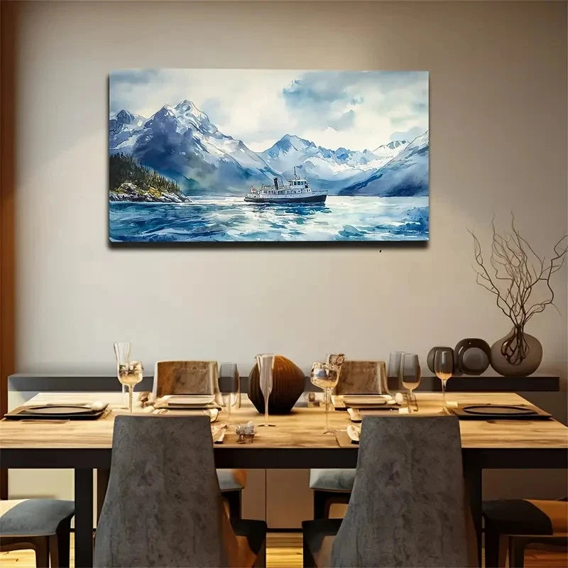 Leisurely Landscape Navigation Wall Art Canvas Office Home Room Framed 120x60cm