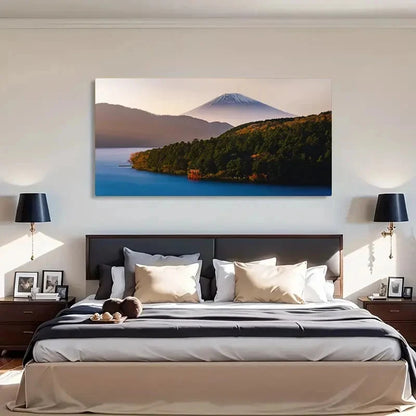 Japan Mountains Mount Fuji Wall Art Canvas Office Home Room Framed 120x60cm