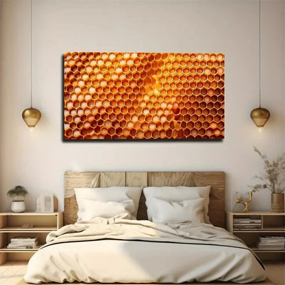 Honeycomb Tempting Sweets Wall Art Canvas Office Home Room Framed 120x60cm