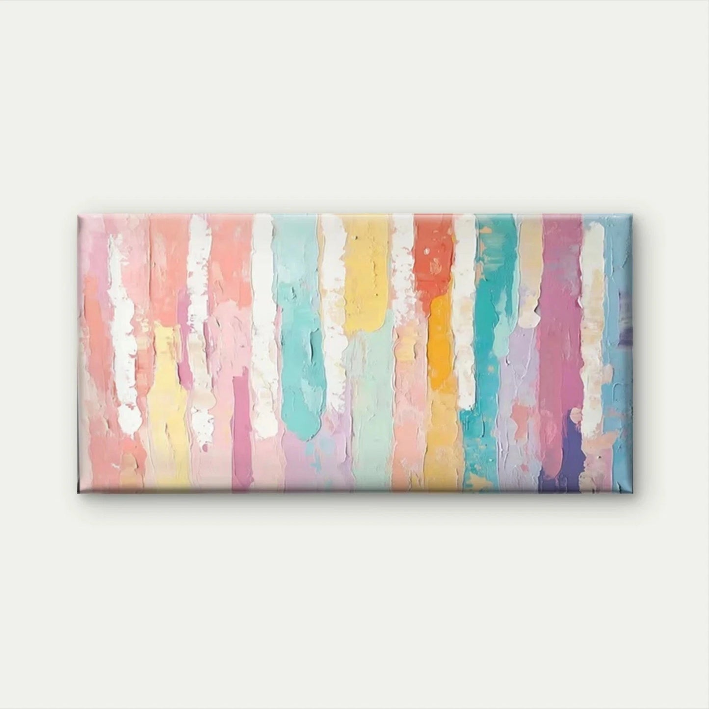 Abstract Colorful Paint Strokes Wall Art Canvas Office Home Room Framed 120x60cm