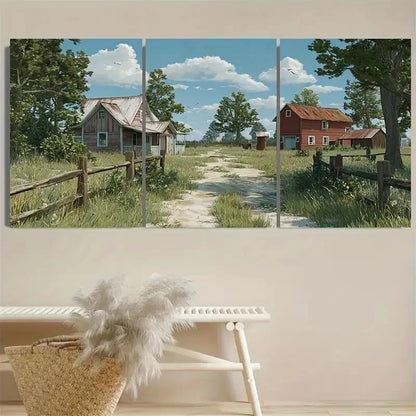 3pcs Farm, luanne Wall Art Set Canvas Framed 60x90cm - High Quality Print 100% Australian Made Wall Canvas Ready to Hang