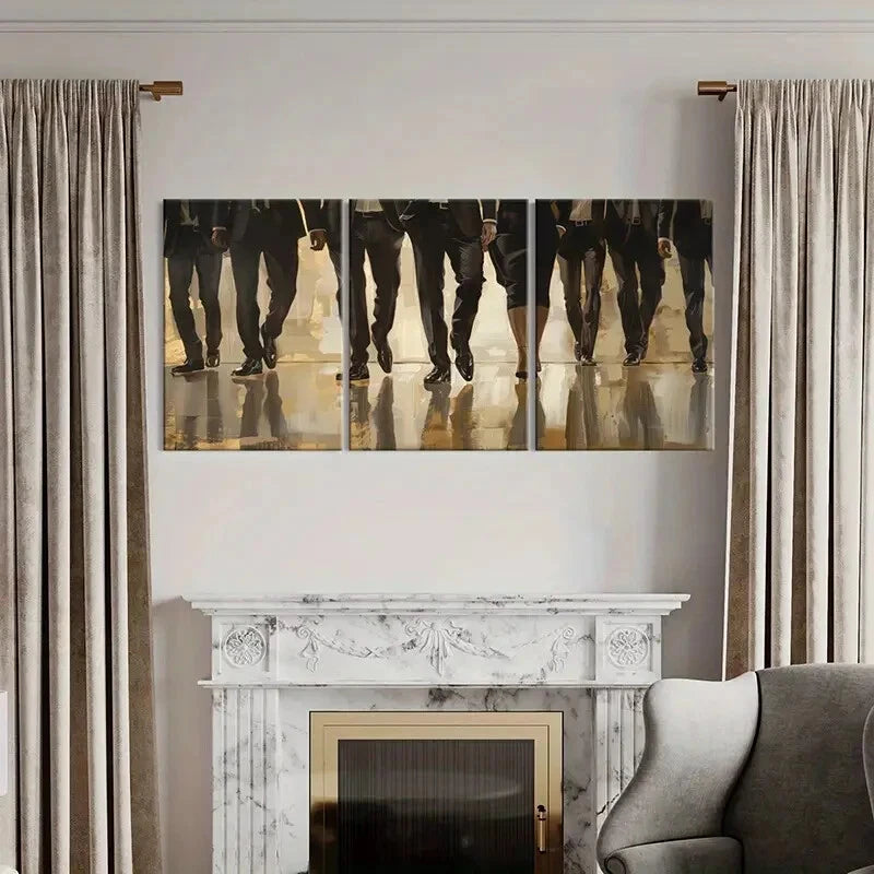 3pcs Professional Attire Business Elite Metal Print Ready to Hang Art - Bella Home Decor