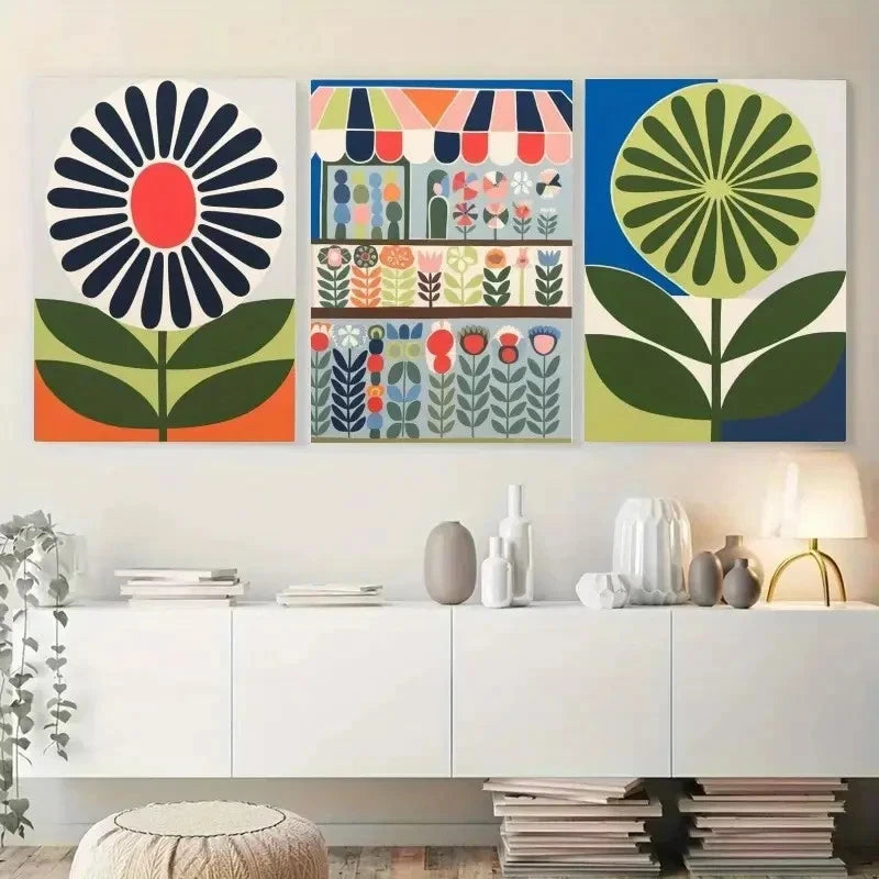 3pcs  Beauty Flowers  Decorations Painting   Wall Art Set Canvas Framed 50x70cm - High Quality Print 100% Australian Made Wall Canvas Ready to Hang - Bella Home Decor