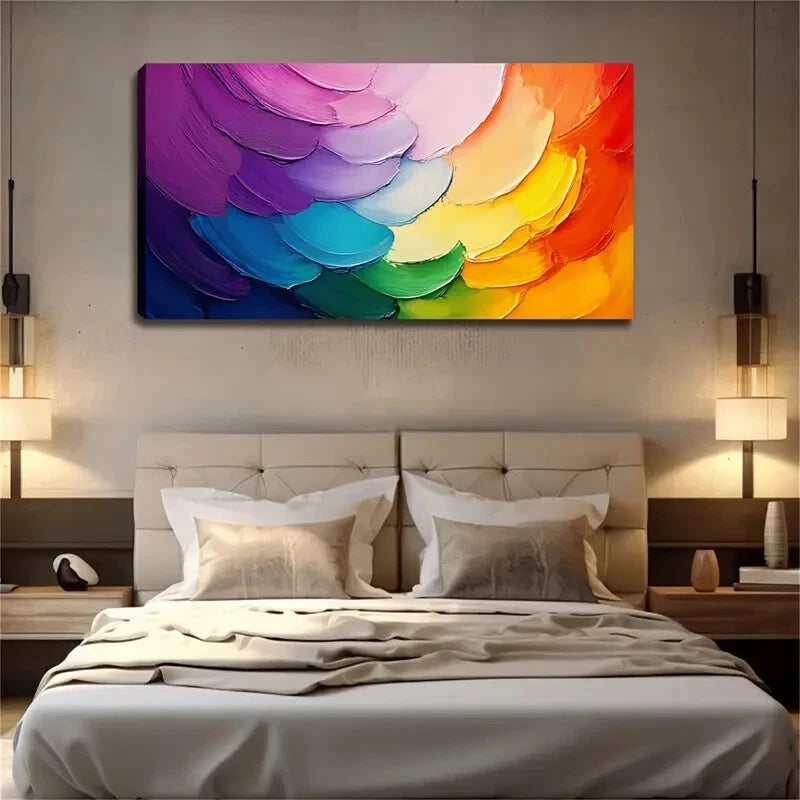 Through Rich Colors Abstract Wall Art Canvas Office Home Room Framed 120x60cm - Bella Home Decor