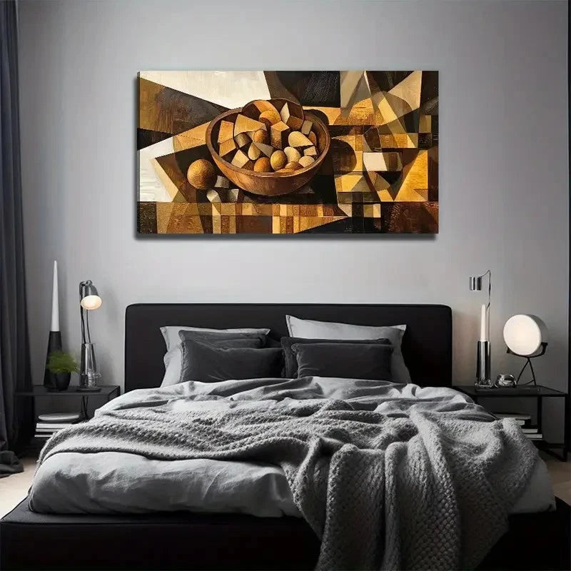 Abstract Kitchen Dining Wall Art Canvas Office Home Room Framed 120x60cm