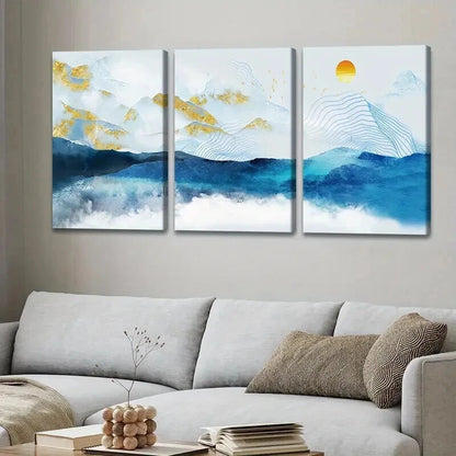 3pcs Odorless Waterproof Landscape Perfect Wall Art Set Canvas Framed 60x90cm - High Quality Print 100% Australian Made Wall Canvas Ready to Hang - Bella Home Decor