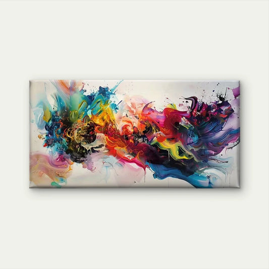 Abstract Liquid Motion Wall Art Canvas Office Home Room Framed 120x60cm