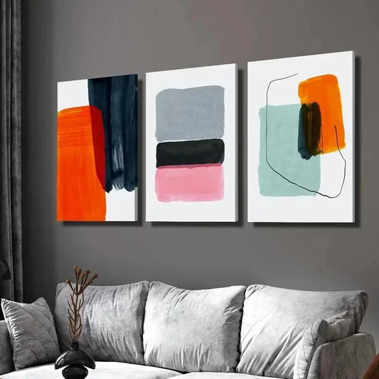 3pcs Modern Minimalist Nordic Niche Luxury Wall Art Set Canvas Framed 60x90cm - High Quality Print 100% Australian Made Wall Canvas Ready to Hang
