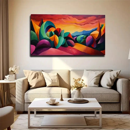 Abstract Desert Stone Deco Wall Art Canvas Office Home Room Framed 120x60cm