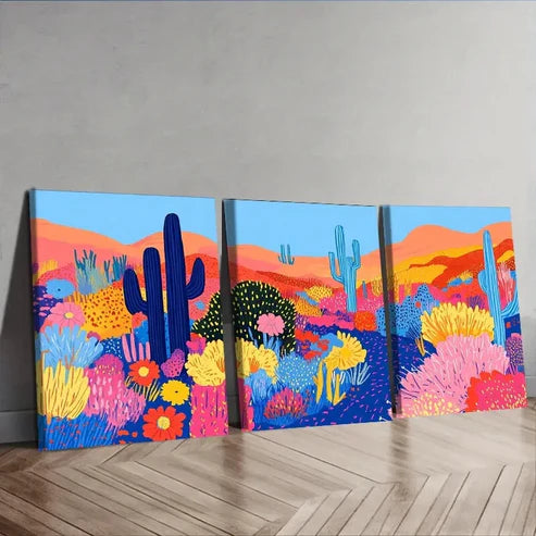 3pcs Mushroom garden Wall Art Set Canvas Unframed - High Quality Print 100% Australian Made Wall Canvas