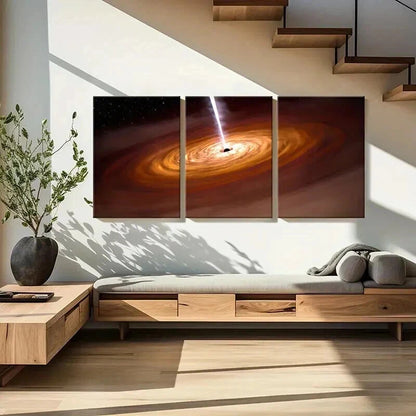 3pcs Vibrant Nebula & Galaxy Cosmic Space Wall Art Set Canvas Framed 50x70cm - High Quality Print 100% Australian Made Wall Canvas Ready to Hang - Bella Home Decor