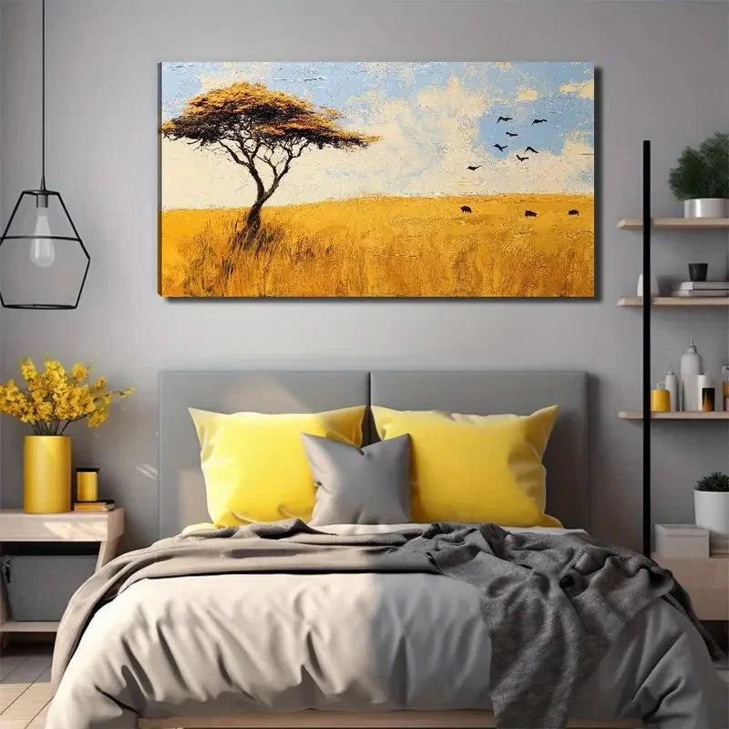Bohemian African Perfect Wall Art Canvas Office Home Room Framed 120x60cm