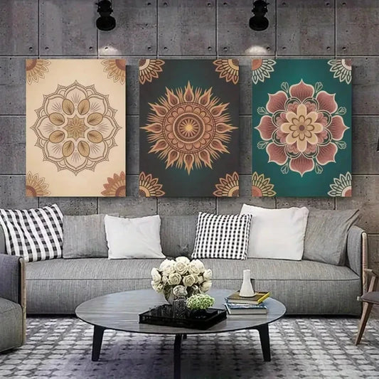 33pcs Bohemian Mandala Abstract Decorative Wall Art Set Canvas Framed 60x90cm - High Quality Print 100% Australian Made Wall Canvas Ready to Hang