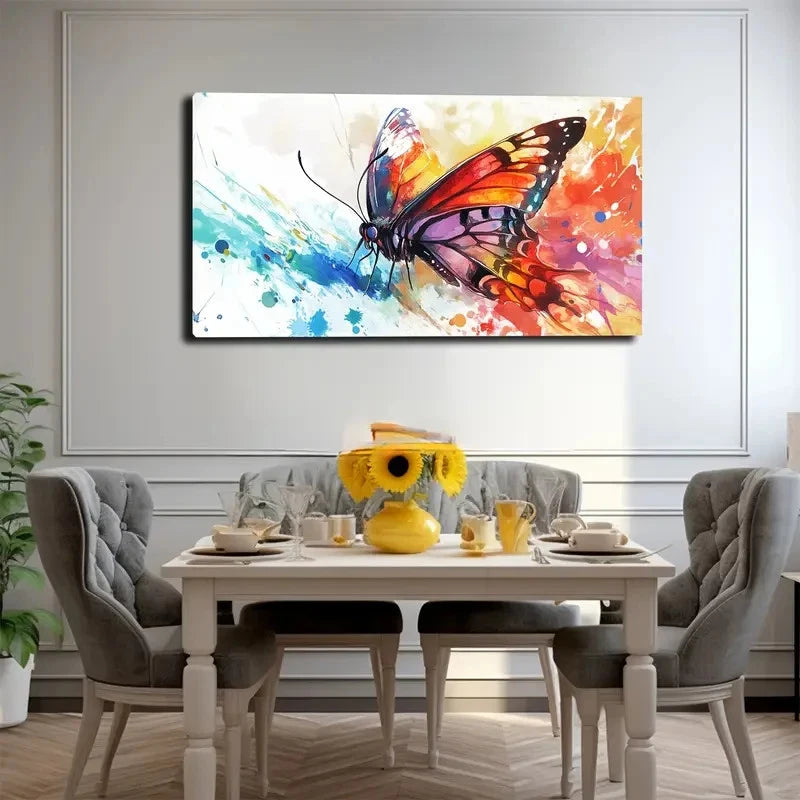 Butterfly Vision Magical Wall Art Canvas Office Home Room Framed 120x60cm