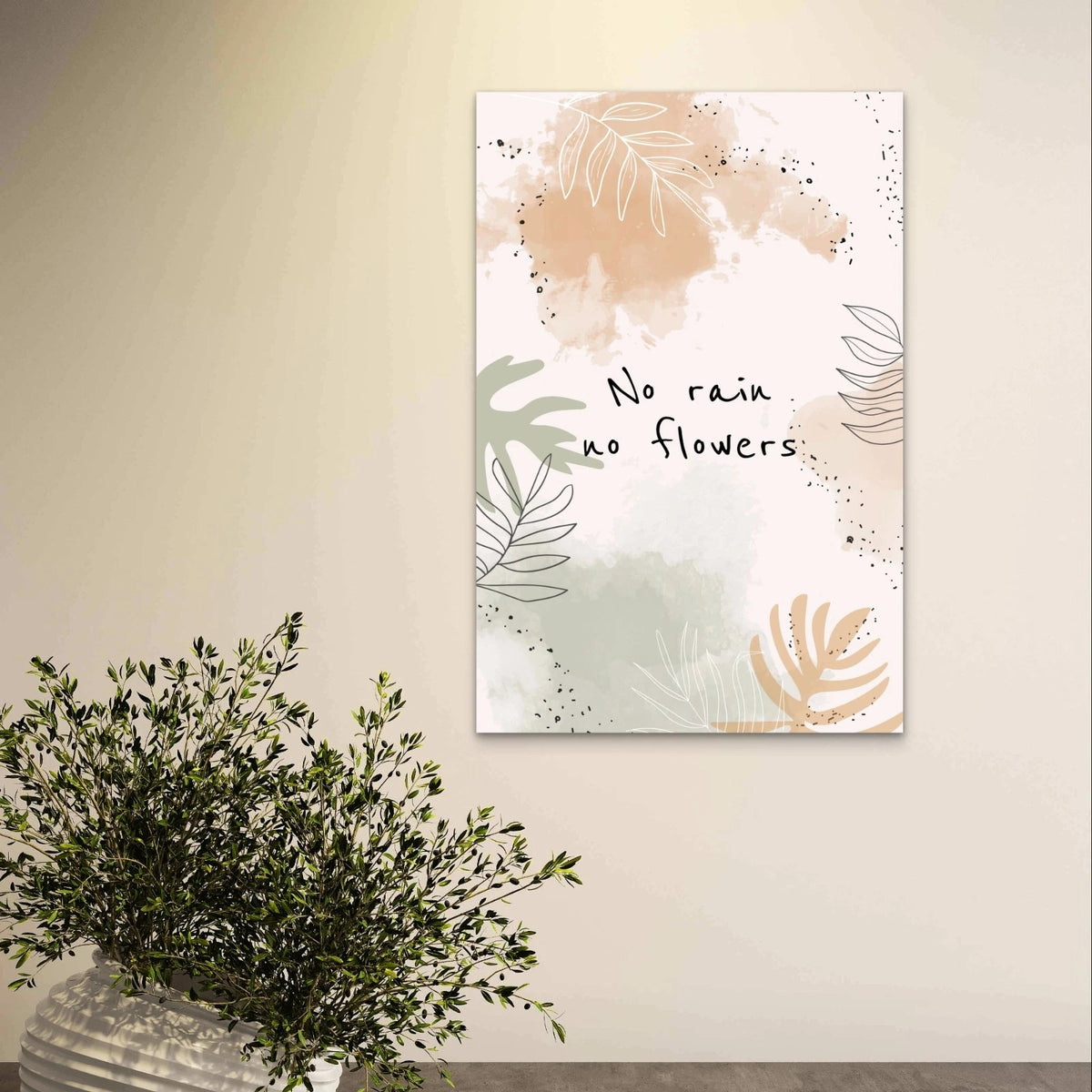 Neutral Colours Inspirational Motivation Quote 40x60cm Metal Print Ready to Hang