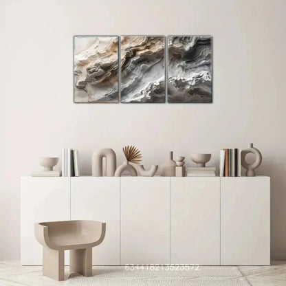 3pcs Aesthetics Abstract Style Art Wall Decoration Metal Print Ready to Hang Art - Bella Home Decor