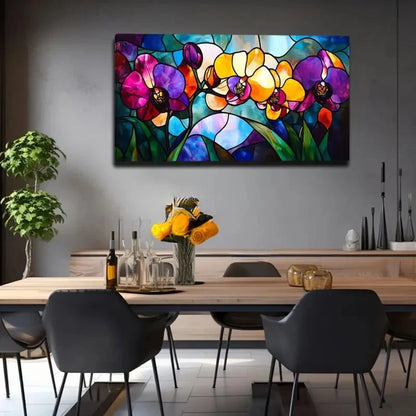 Orchid Through Little Colorful Wall Art Canvas Office Home Room Framed 120x60cm