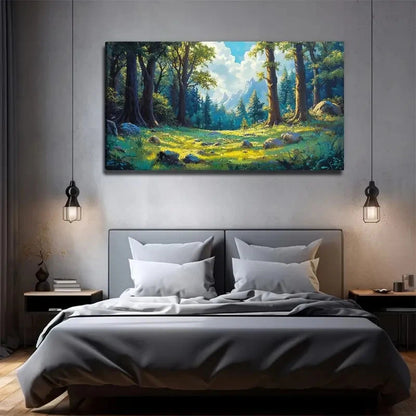 Mountain Scenery Decor Wall Art Canvas Office Home Room Framed 120x60cm