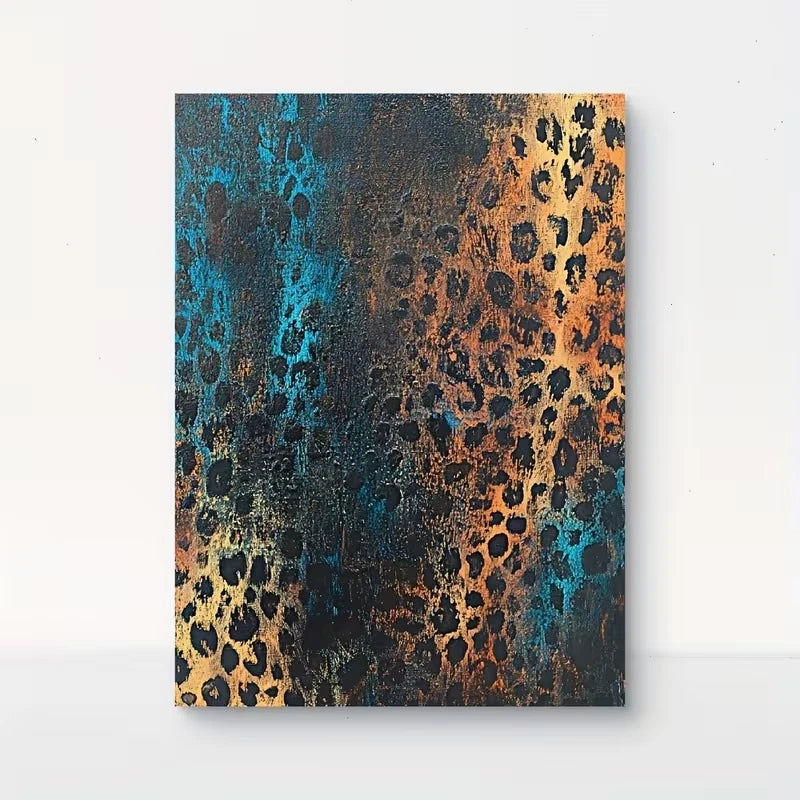 Abstract Leopard Print Metal Print Ready to Hang