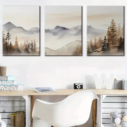 3pcs Abstract Forest  Art Set Canvas Unframed - High Quality Print 100% Australian Made Wall Canvas - Bella Home Decor