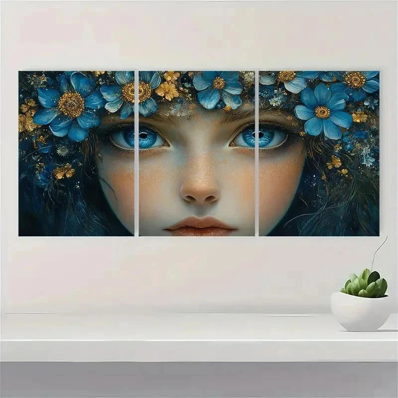 3pcs The Clairvoyant Fine Whimsical Perfect Wall Art Set Canvas Framed 60x90cm - High Quality Print 100% Australian Made Wall Canvas Ready to Hang