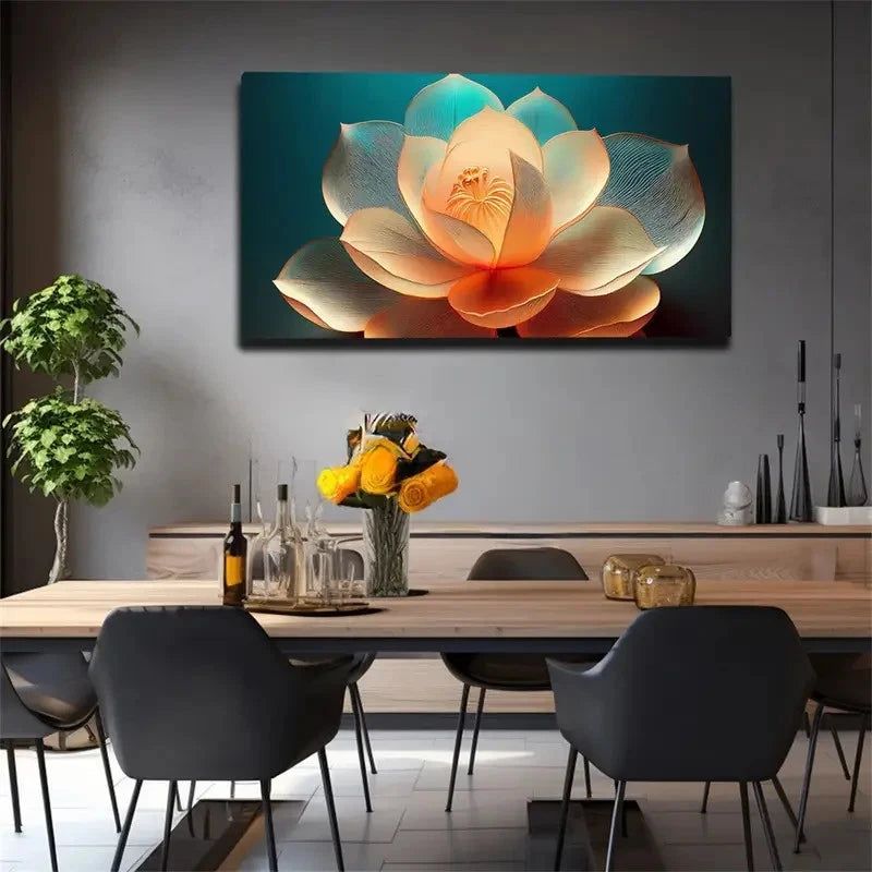 Blooming Flowers Wall Art Canvas Office Home Room Framed 120x60cm