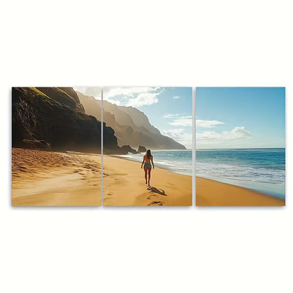 3pcs Na Pali Coast Travel Print Metal Print Ready to Hang Art