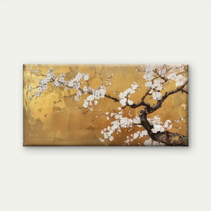 White Flowering Tree Abstract Wall Art Canvas Office Home Room Framed 120x60cm
