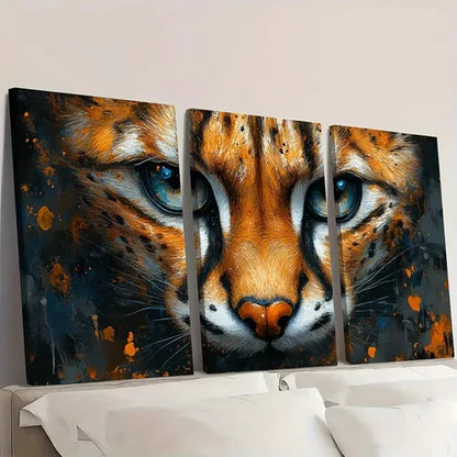 3pcs Animal Art Cat TY Wall Art Set Canvas Unframed - High Quality Print 100% Australian Made Wall Canvas - Bella Home Decor