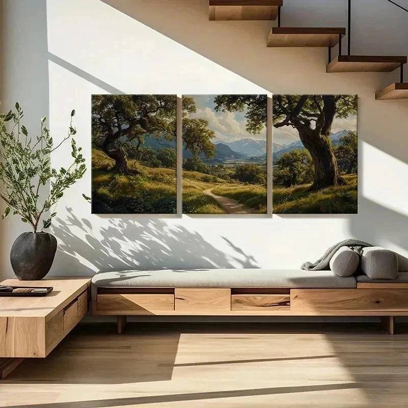 3pcs  Serene Mountain & Forest Landscape Wall Art Set Canvas Framed 60x90cm - High Quality Print 100% Australian Made Wall Canvas Ready to Hang - Bella Home Decor