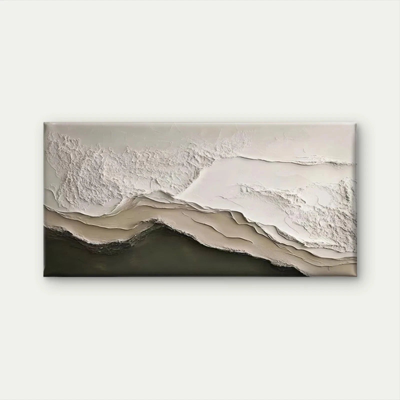 Abstract Textured Mountain Wall Art Canvas Office Home Room Framed 120x60cm - Bella Home Decor