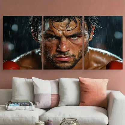 3pcs Rocky Balboa Inspirational Boxing Wall Art Canvas Unframed - High Quality Print 100% Australian Made Wall Canvas