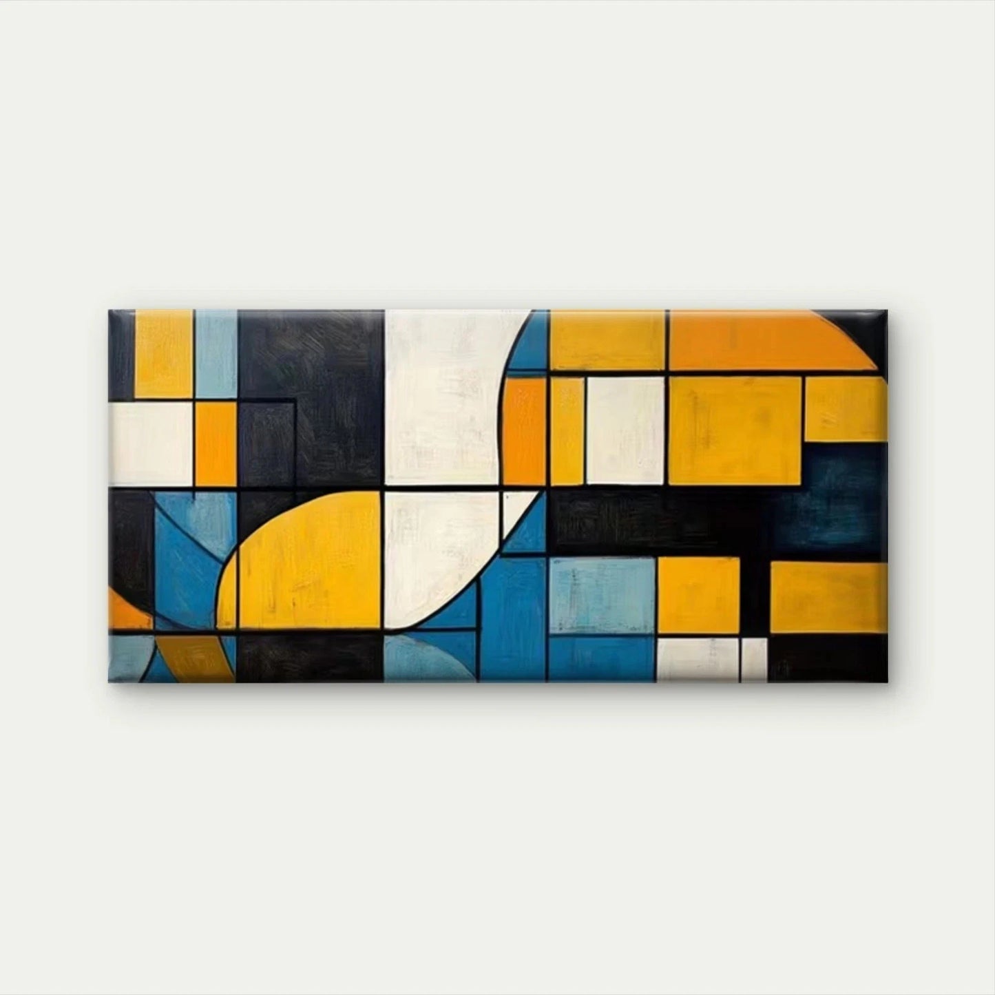 Abstract Geometric Shapes Wall Art Canvas Office Home Room Framed 120x60cm
