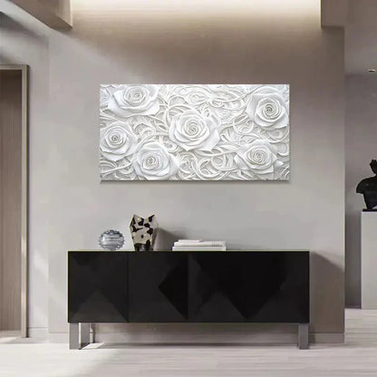 Elegant Rose And Whirlpool Wall Art Canvas Office Home Room Framed 120x60cm
