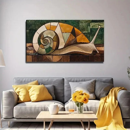 Abstract Snail Perfect Wall Art Canvas Office Home Room Framed 120x60cm
