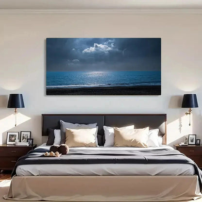 Stunning Ocean Scenery Calm Wall Art Canvas Office Home Room Framed 120x60cm - Bella Home Decor