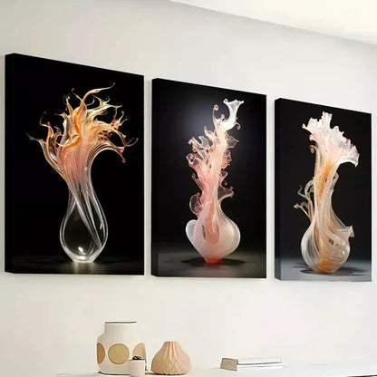 3pcs Simple Style Fashion art glass bottles Wall Art Canvas Unframed - High Quality Print 100% Australian Made Wall Canvas