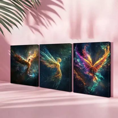 3pcs Fantasy Phoenix Wall Art Canvas Unframed - High Quality Print 100% Australian Made Wall Canvas
