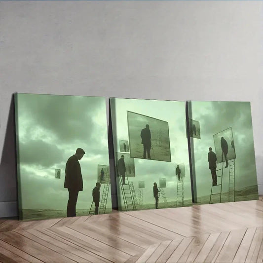 3pcs Surreal film, Painting Wall Art Set Canvas Framed 40x60cm - High Quality Print 100% Australian Made Wall Canvas Ready to Hang