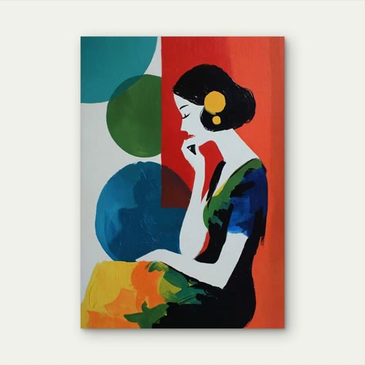 Henri Matisse Inspired Abstract Woman 60x90cm Metal Print Ready to Hang