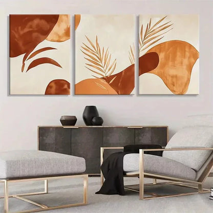 3pcs Modern Abstract Botanical Natural Perfect Wall Art Set Canvas Unframed - High Quality Print 100% Australian Made Wall Canvas