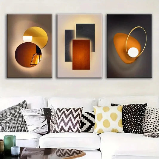 3pcs Abstract Poster, Fantasy Decorations Metal Print Ready to Hang Art
