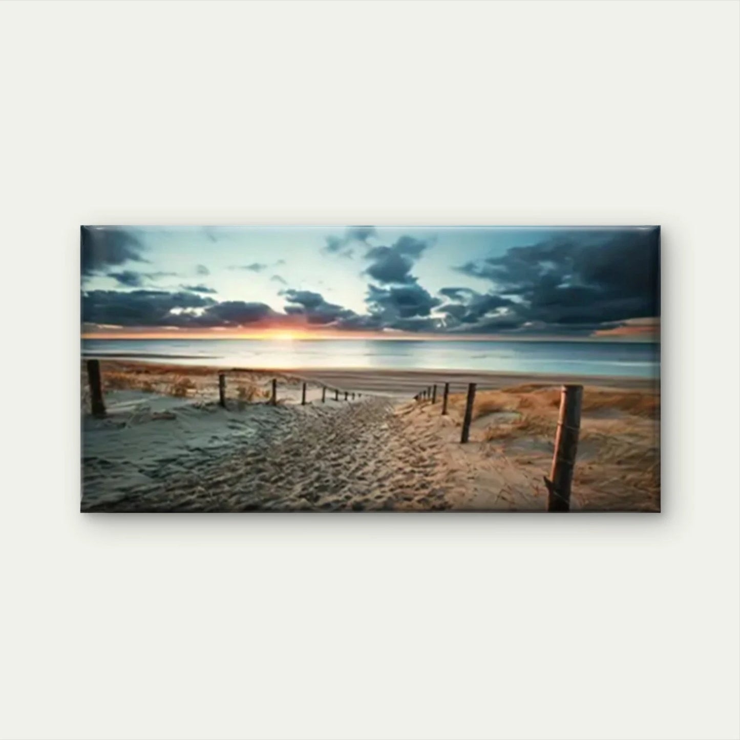 Sunset On The Beach Perfect Wall Art Canvas Office Home Room Framed 120x60cm