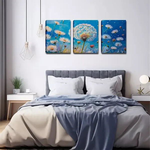 3pcs The Lake In The Night, The Moon Wall Art Set Canvas Framed 60x90cm - High Quality Print 100% Australian Made Wall Canvas Ready to Hang - Bella Home Decor