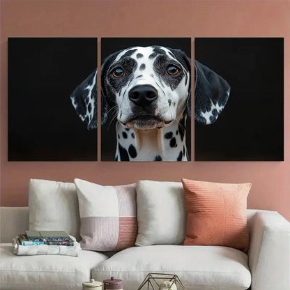 3pcs Dalmatian Dog Portrait Illustration Metal Print Ready to Hang Art - Bella Home Decor